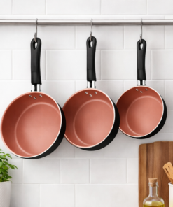 Kit 3 Frigideiras Tramontina Caribe Alumínio Antiaderente Starflon Cozinha 16 20 24 cm