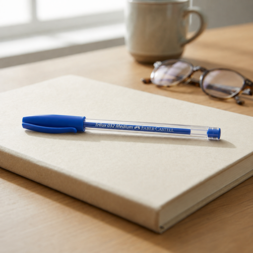 Esferográfica Trilux 032 Média Azul Faber-Castell