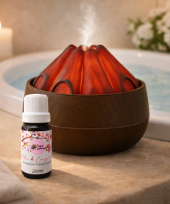 Umidificador de Ar Lenha Acesa com Essência Aromática