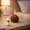 Umidificador de Ar Lenha Acesa com Essência Aromática