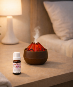 Umidificador de Ar Lenha Acesa com Essência Aromática