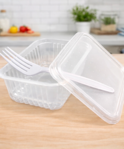 Garfo Plástico Branco Master Descartável Pacote 50 Unidades