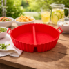 Forma de Silicone para Air Fryer com Divisória Antiaderente 20x16x4,7cm
