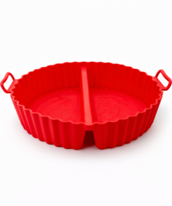Forma de Silicone para Air Fryer com Divisória Antiaderente 20x16x4,7cm