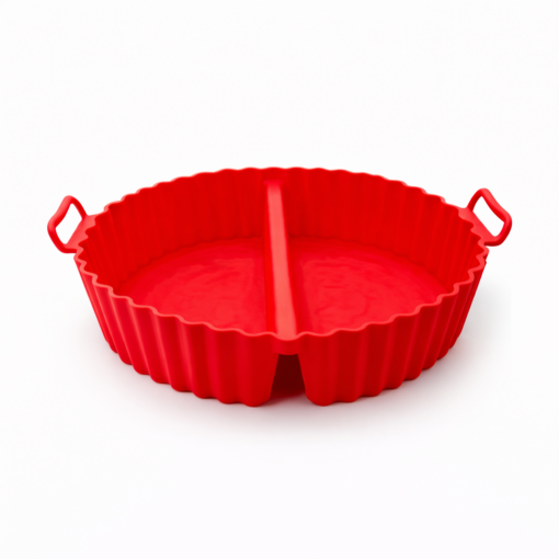 Forma de Silicone para Air Fryer com Divisória Antiaderente 20x16x4,7cm