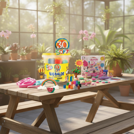 Kit Balde com 30 massinhas + Doceria da Minnie