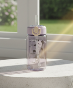 Garrafa Plástica 450ml com Tampa Rosca e Alça para Transporte