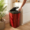 Lixeira Label Metalizada com Sistema Click 9 Litros Arqplast