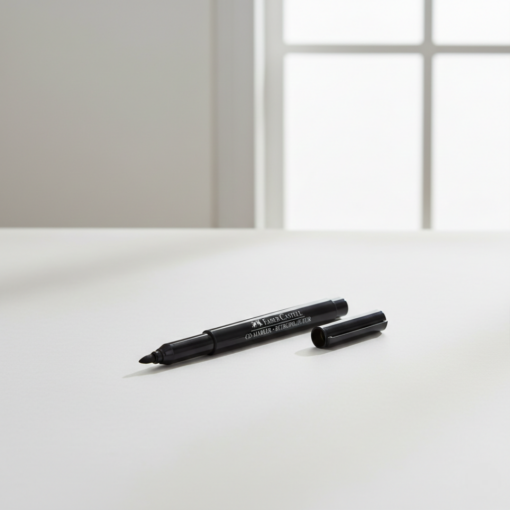 Marcador Permanente para CD DVD Preto Faber-Castell