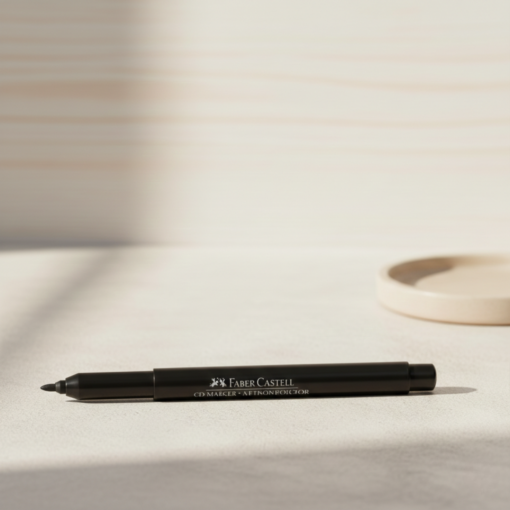 Marcador Permanente para CD DVD Preto Faber-Castell