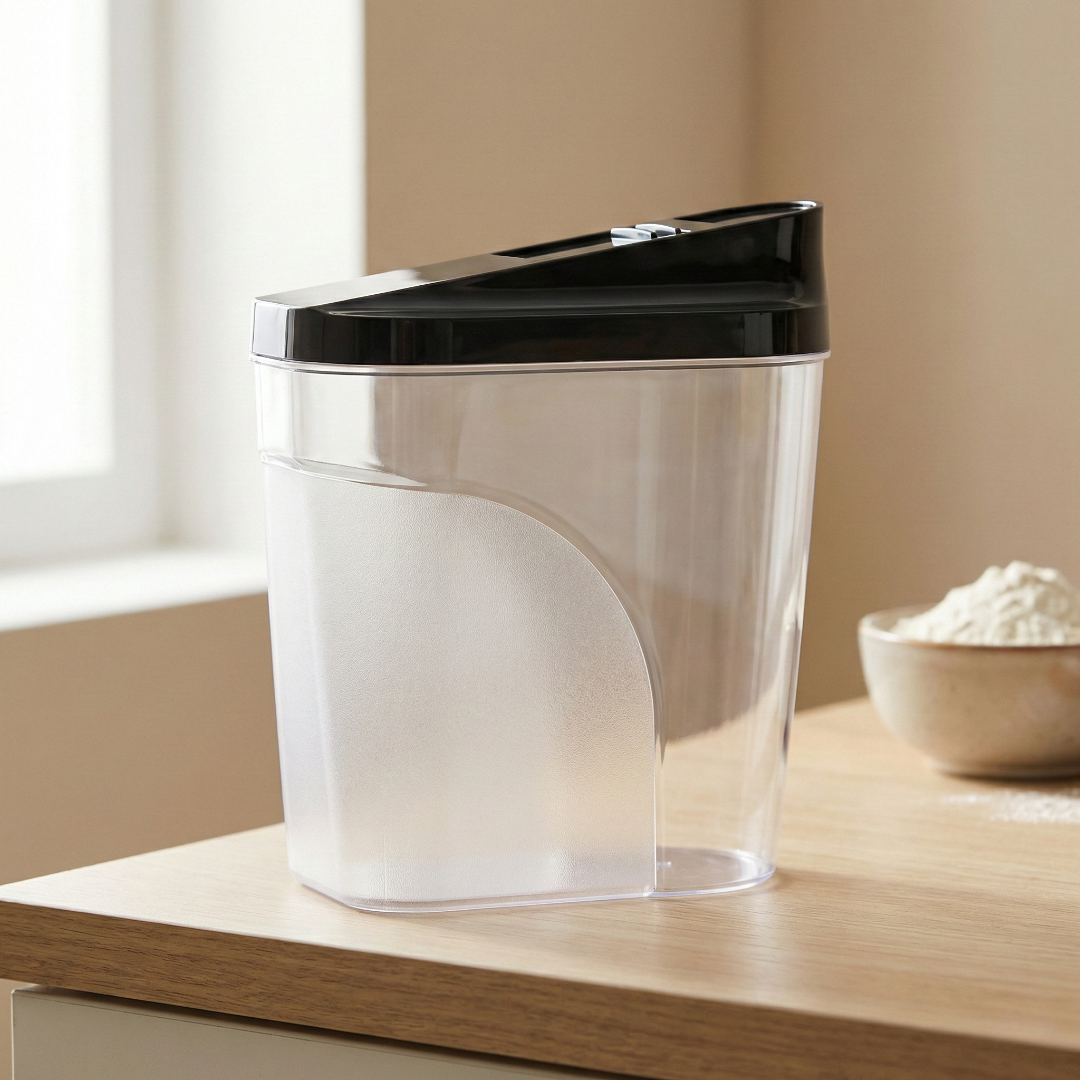 farinheira de plástico transparente 1 Litro
