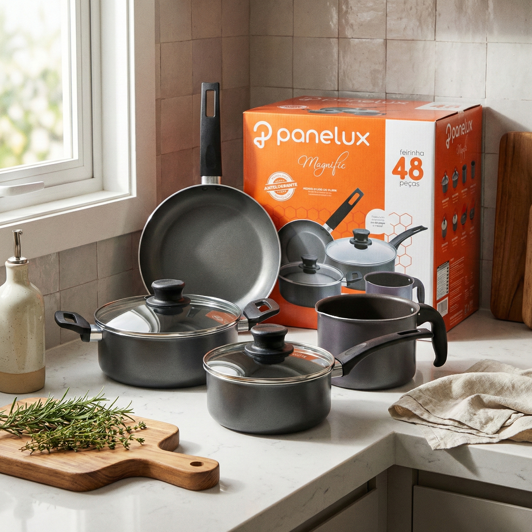 jogo panelas brinquedo alumínio