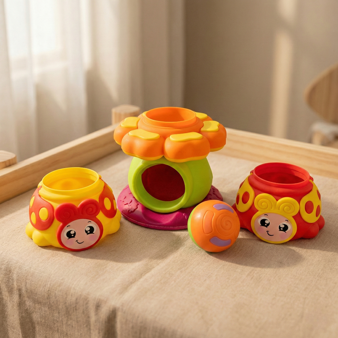 Torre joaninha brinquedo educativo