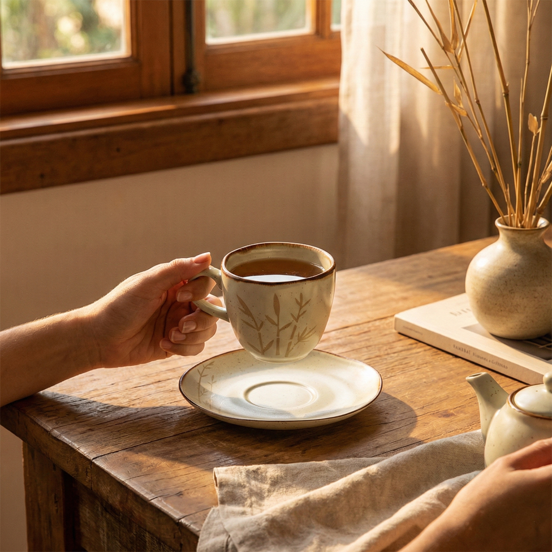 Xícara de chá bambu Oxford