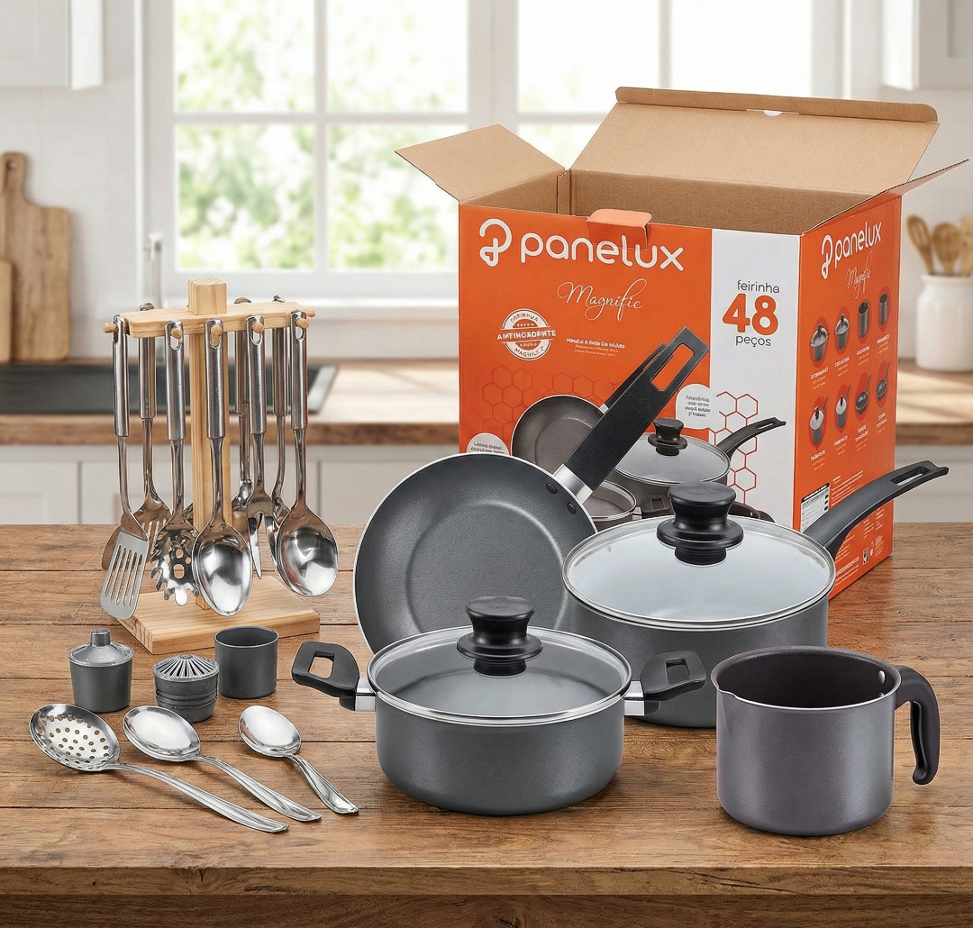 jogo panelas brinquedo alumínio