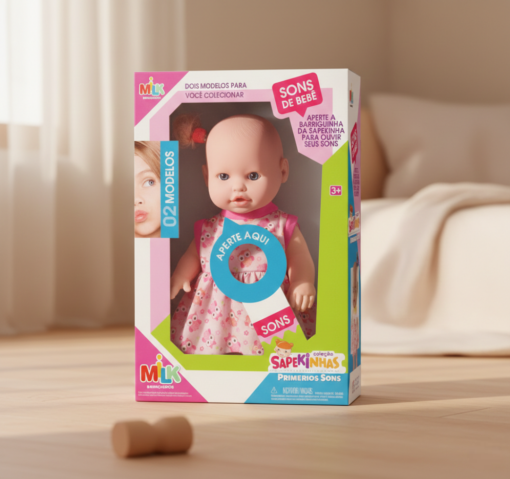 Boneca Sapekinha Primeiros Sons Milk