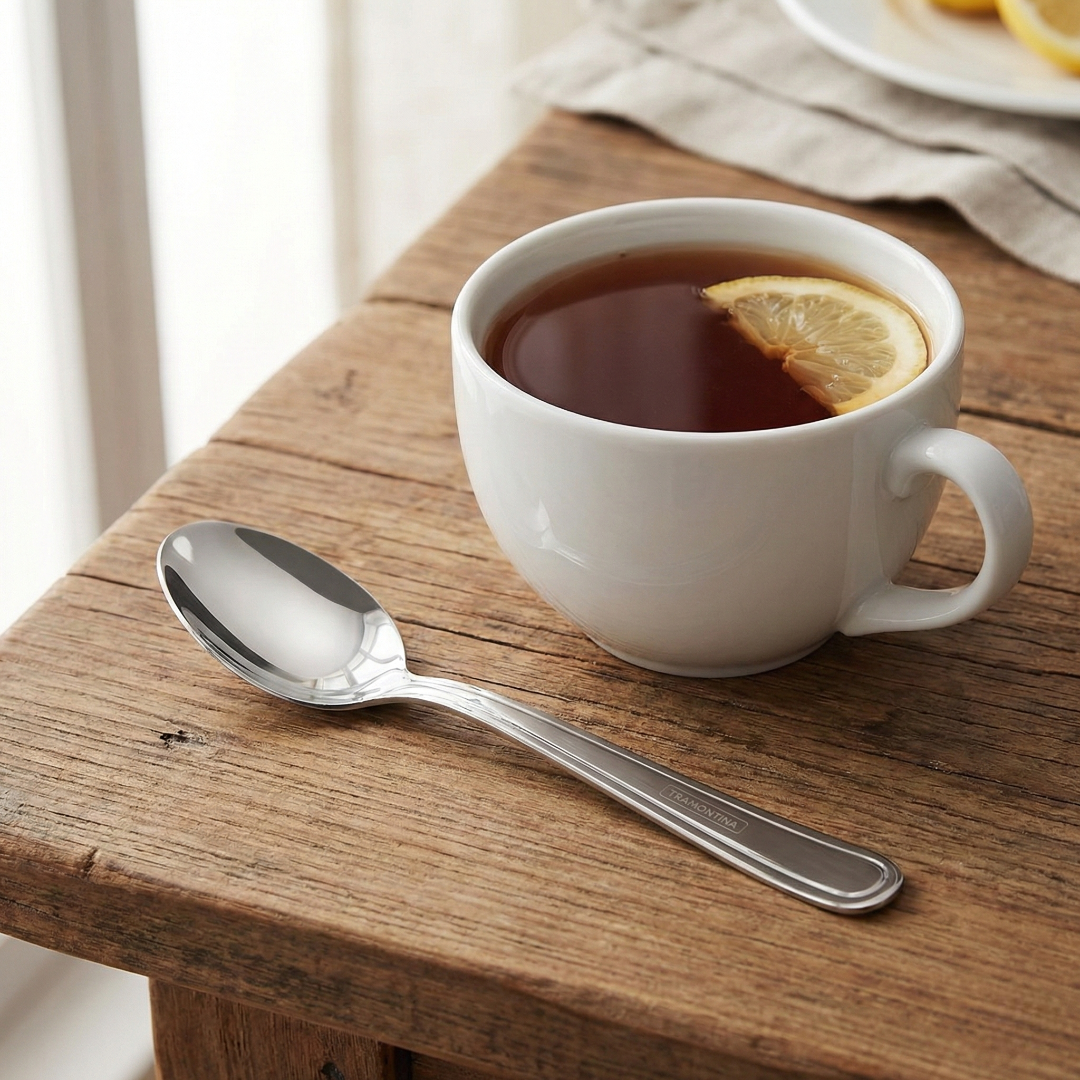 colher de chá inox da linha Búzios