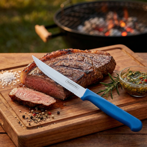 Faca para Churrasco Leme Azul Tramontina