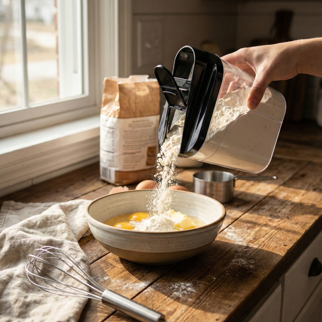 farinheira de plástico transparente 1 Litro