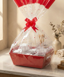 Kit cesta organizadora vermelha G