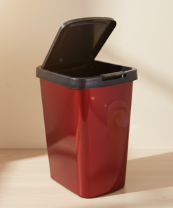 Lixeira metalizada com click de 9 litros