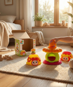 Torre joaninha brinquedo educativo