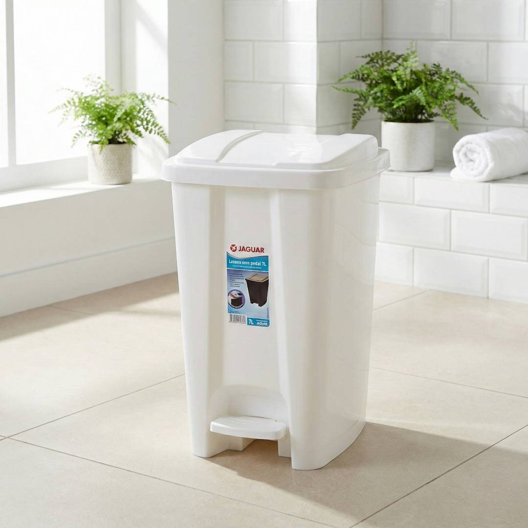 lixeira com pedal 7 litros jaguar