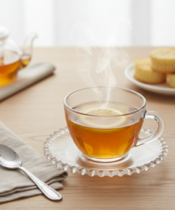 xícaras de chá cristal com pires Wolff