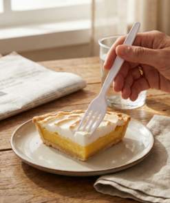 Garfo Plástico Branco Master Descartável Pacote 50 Unidades