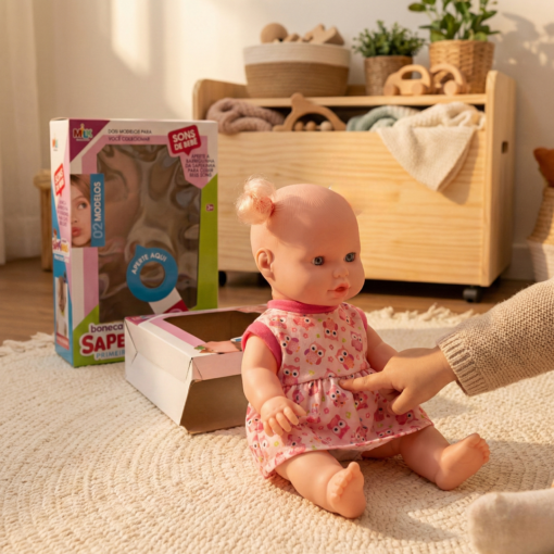 Boneca Sapekinha Primeiros Sons Milk