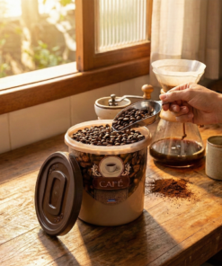 Pote para café decorado Plasútil