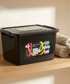Caixa organizadora preta 10L