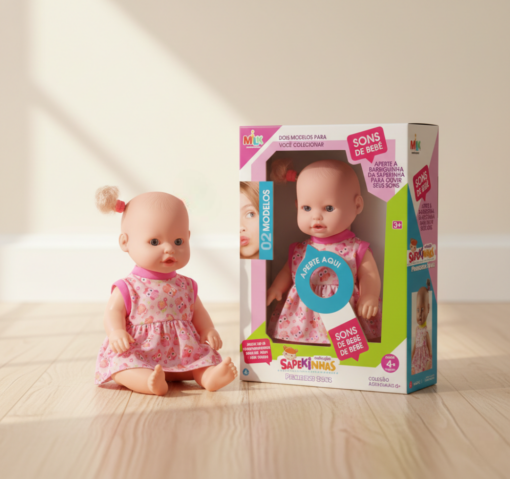 Boneca Sapekinha Primeiros Sons Milk