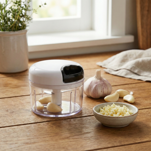 Mini Processador Manual 2 Laminas 170ml Alho Dafyne