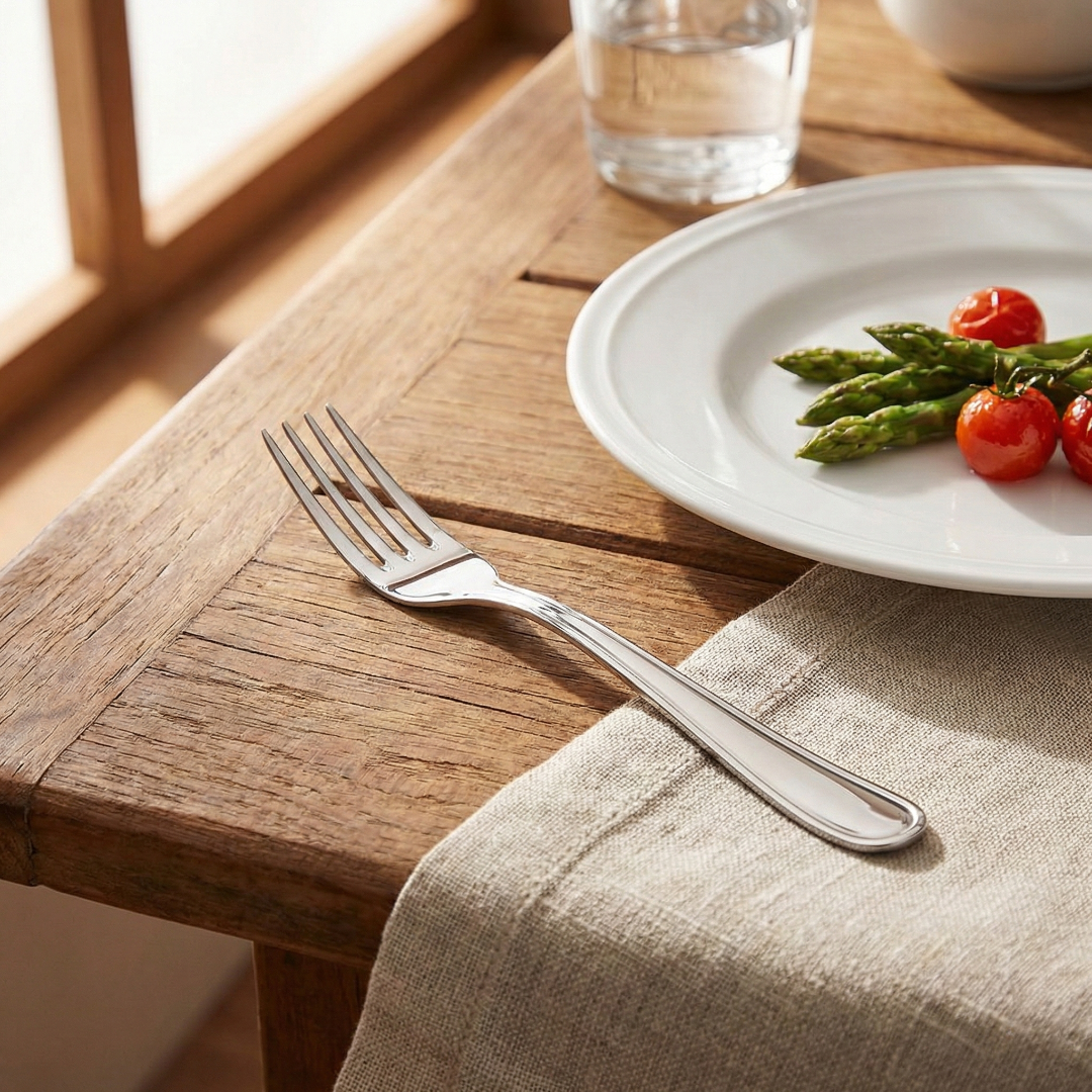 garfo de mesa inox da linha Búzios