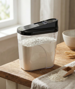 farinheira de plástico transparente 1 Litro