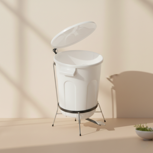 Cesto de roupa fechado plástico