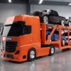 Caminhão Cegonheira Petroleum com 4 Carros Roma Brinquedos
