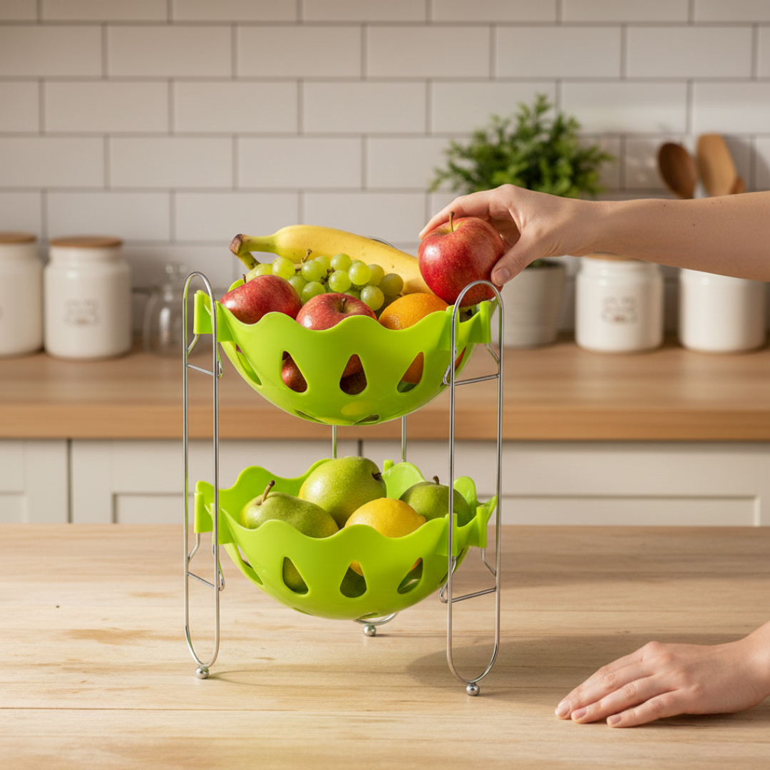 fruteira de mesa cromada Niquelart