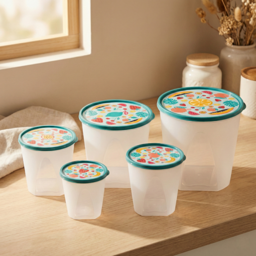 Jogo de potes mantimento Jaguar Plásticos