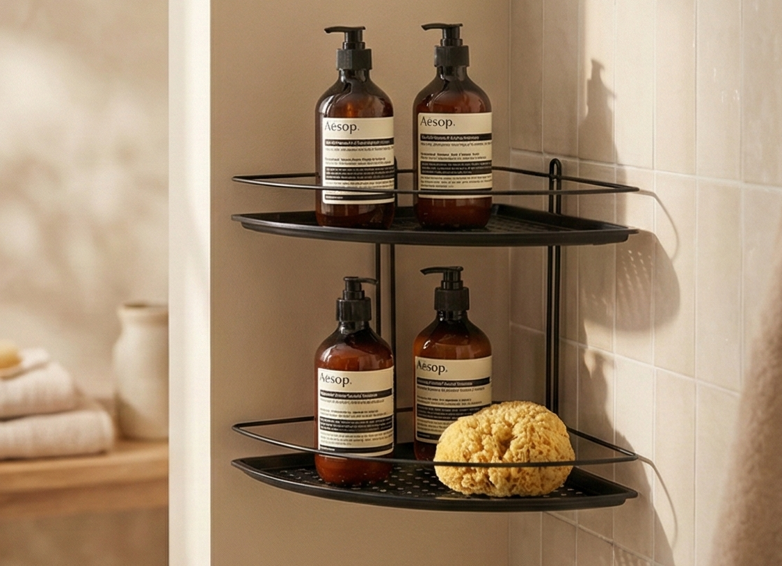 Porta Shampoo Canto Duplo Aramado