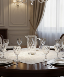 Kit Jarra de Vidro 1,2L com 12 Taças 300ml