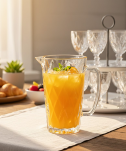 Kit Jarra de Vidro 1,2L com 12 Taças 300ml