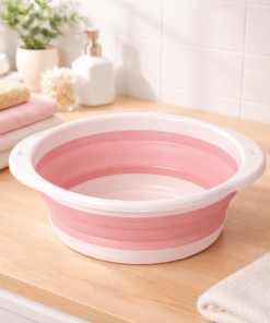 Balde Retrátil de Plástico Multiuso para Limpeza