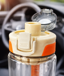 Garrafa de Água Esportiva 1L com Medidor e Tampa com Trava