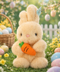 Coelho de Páscoa Decorativo em Pelúcia Multiart