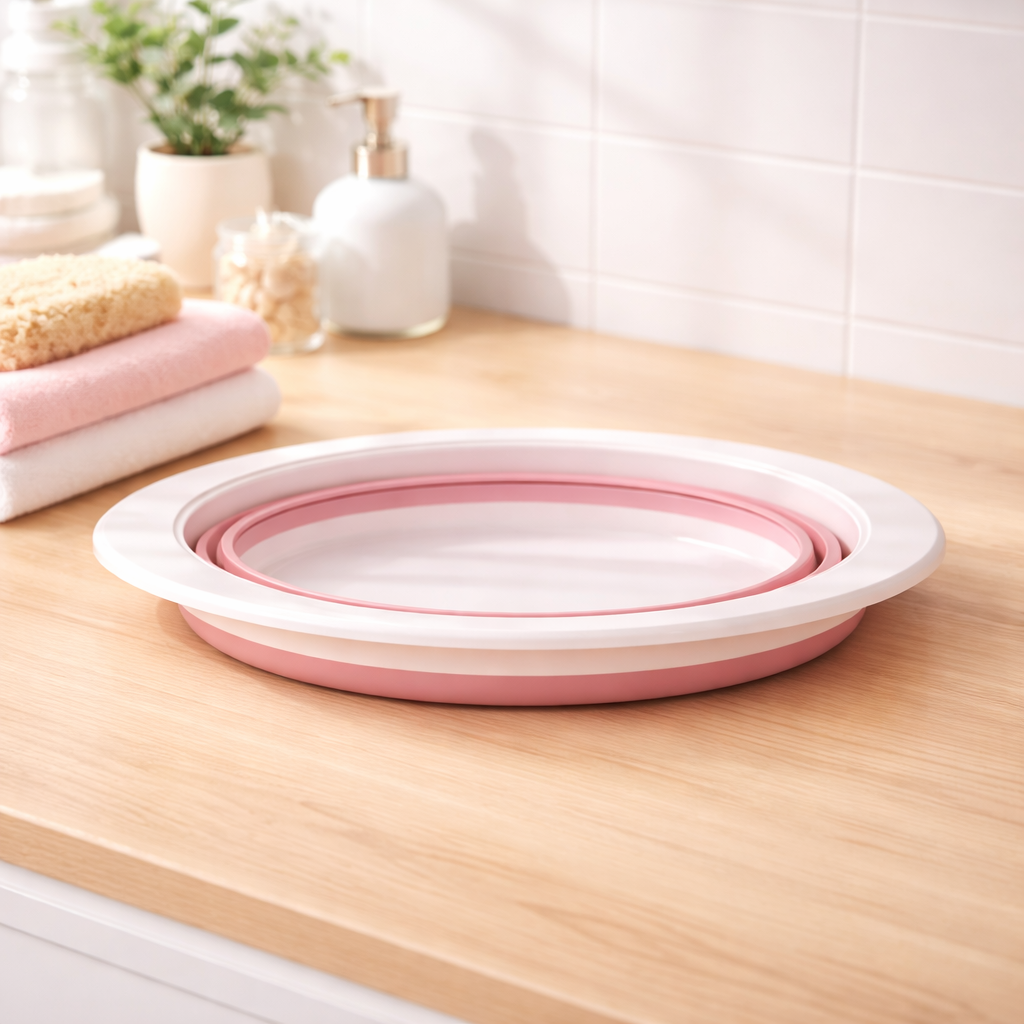 Balde Retrátil de Plástico Multiuso para Limpeza