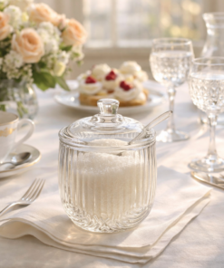 Açucareiro de Vidro com Colher Laure 220ML