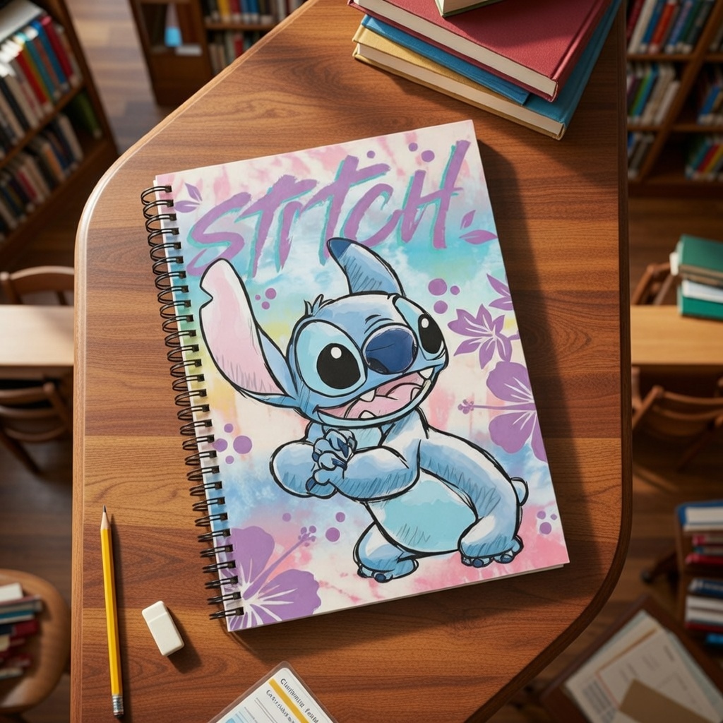 Caderno Escolar Disney Stitch 10 Matérias 160 Folhas