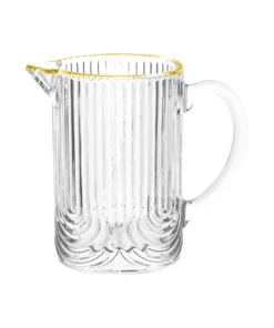 Jarra com Filete Dourado 260ml Laure em Vidro